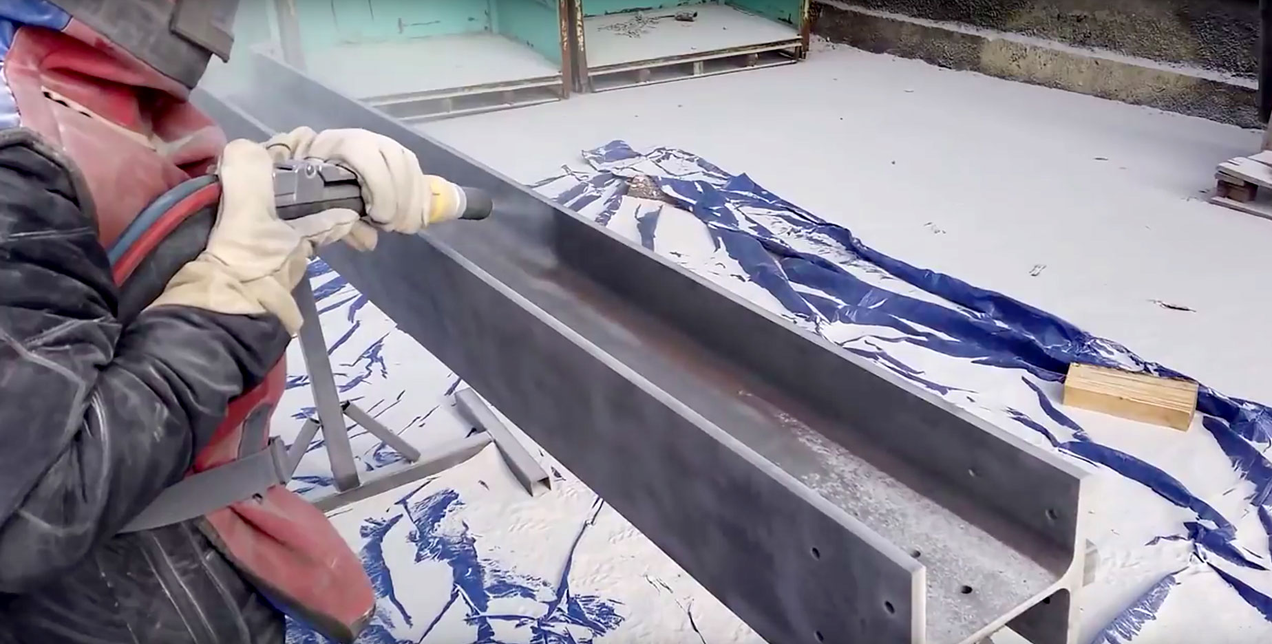 Дробеструйная обработка бетона это